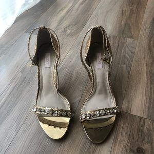 Gold embellished heels